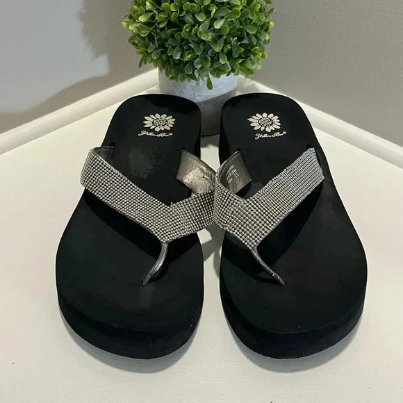 Yellow Box Platform Jewelled Flip Flop - Picture 10 of 10